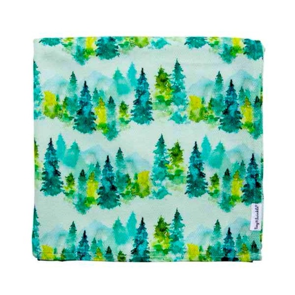 Tiny Twinkle swaddle blanket, trees/forest, soft and gentle, 47x47 - Picture 1 of 6